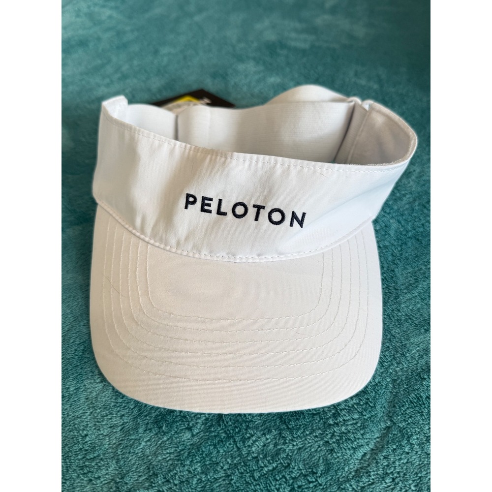 Peloton Sport Visor 154 White Adjustable Athletic Running Hat UA00484-252003-OS